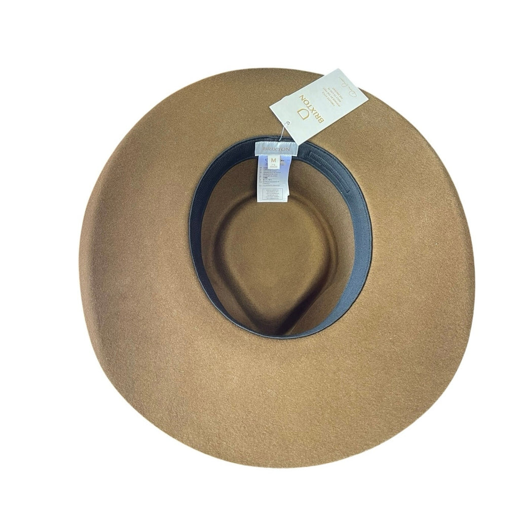 Brixton Marlow Rancher Hat Coffee SZ M NWT 100% Wool Felt Adjustable Flaw