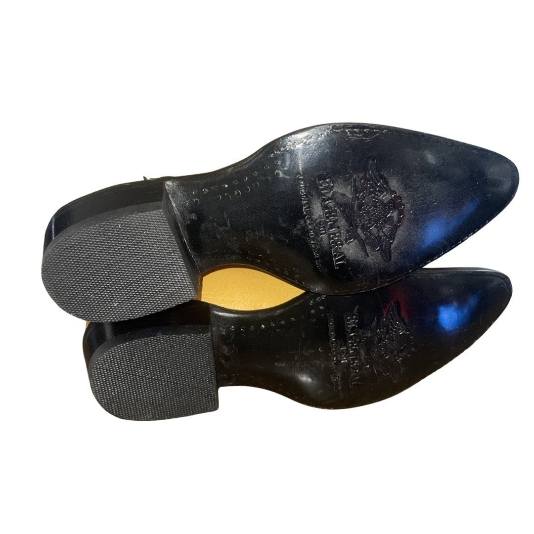 El General Western Cowboy Leather Boots Two Toned Embroidered Shaft 7 Rodeo NEW