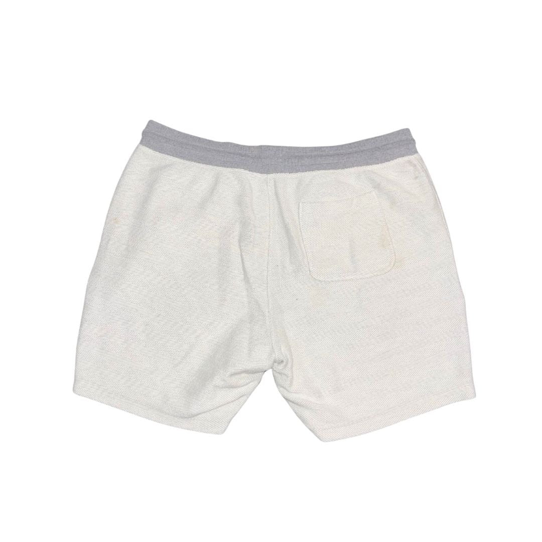 Old Navy Jogger Men Shorts White Grey Size Large Woven Drawstring Athletic