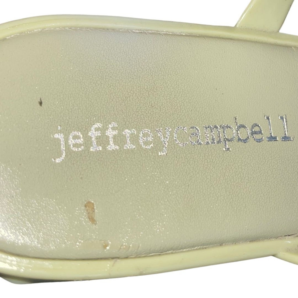 Jeffrey Campbell Jamm 3 Jelly Slide Sandal Block Heel Size 7 Party Spring Dressy