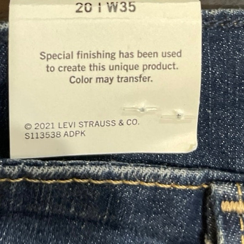 Signature Levi's Strauss Cuffed Denim Jeans Shorts SZ 20 Streetwear Casual NWT