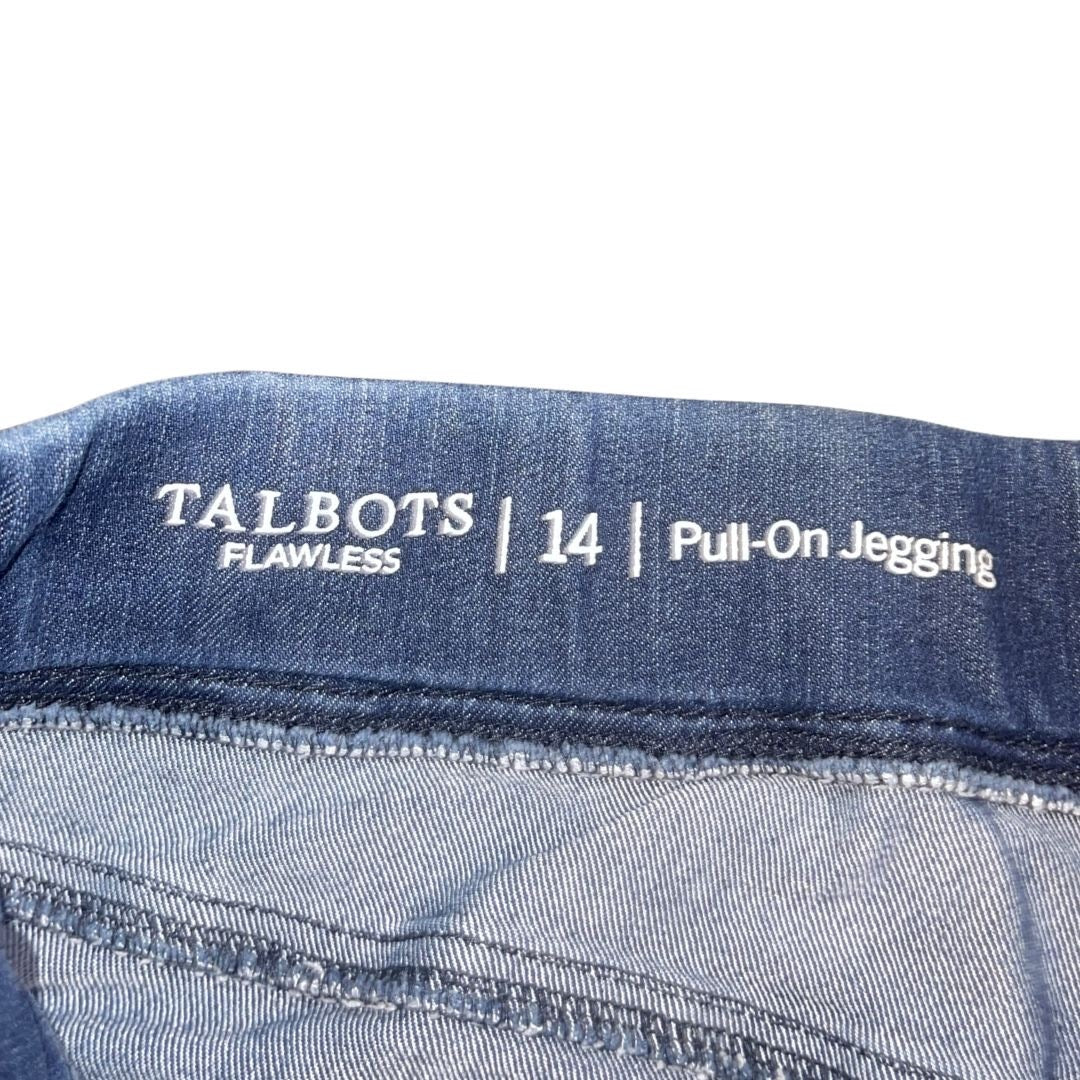 Talbots Flawless Pull on Skinny Jeans Elastic Waist Jeggings Size 14 Casual Chic