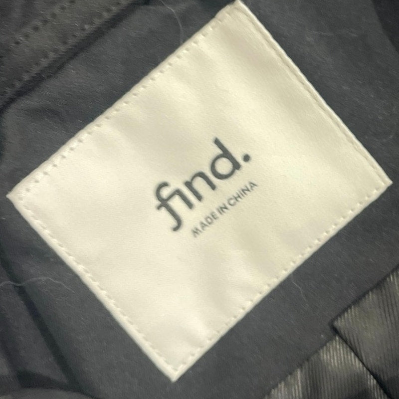 Find. Long Black Trench coat Jacket SZ 3XL Minimalist Casual Overcoat