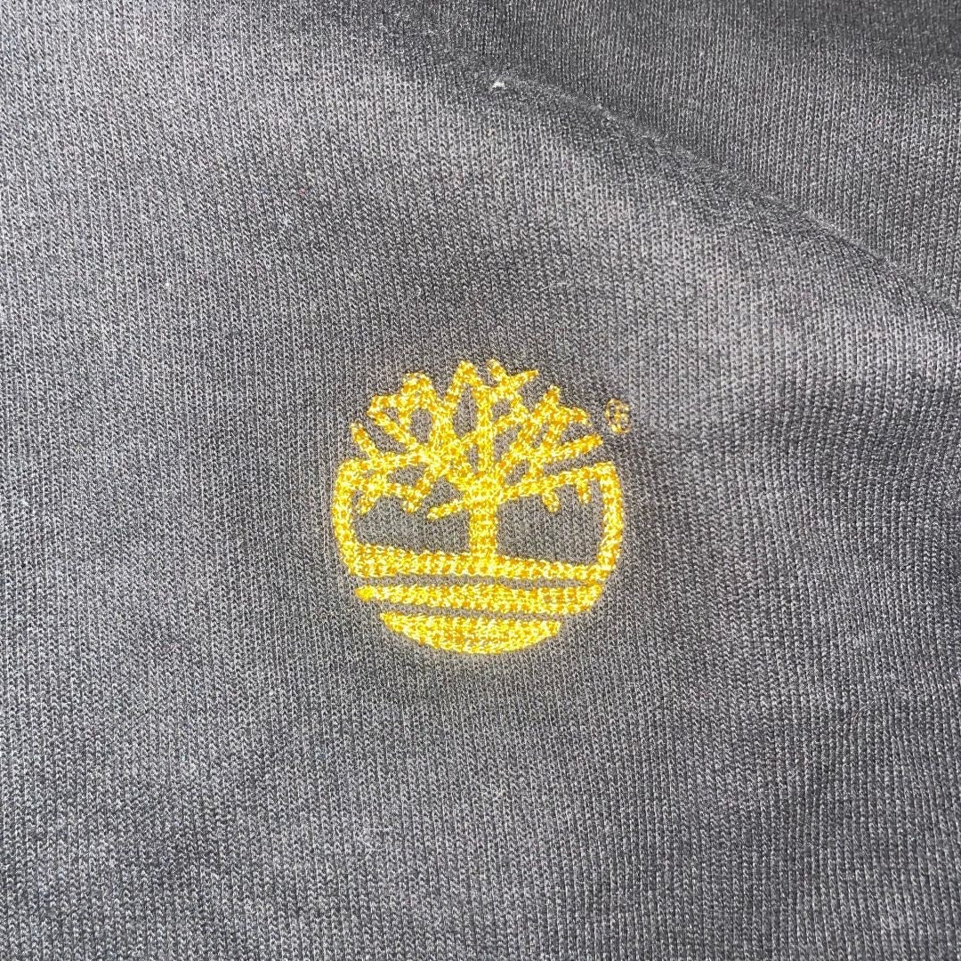 Timberland Logo Quarter Zip Pullover Sweater Mock Neck SZ XL 90s Rugby Tall Y2K