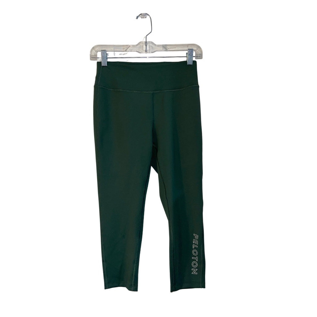 Peloton Sage Green Soft Dream-blend Hoodie & Jade Green Capri Medium Workout Set