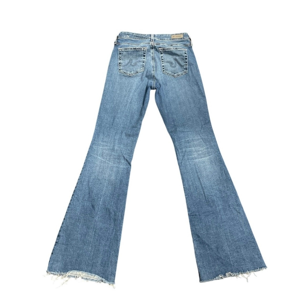 AG Adriano Goldschmied Farrah Boot High Rise Denim Jeans SZ 27 Flared Raw Hem