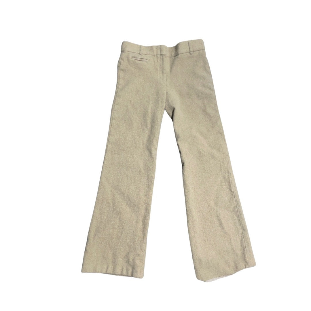BCBGMAXAZRIA Wool Trouser Slacks Tan Straight Leg Pants SZ 4 Classic Retro VTG