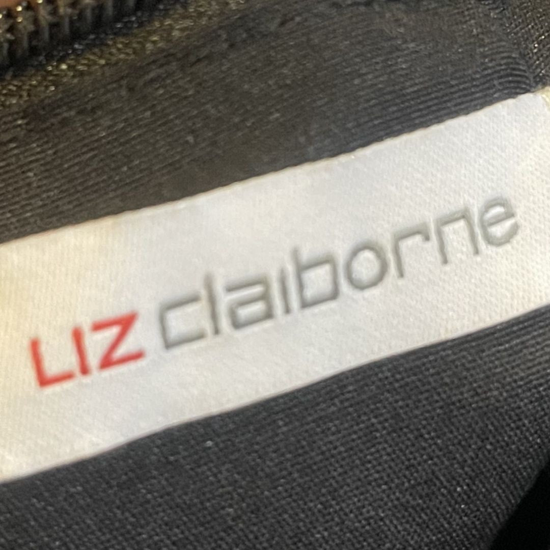 Liz Claiborne Classy Black White Striped Crossbody Bag Nautical Minimalist Chic