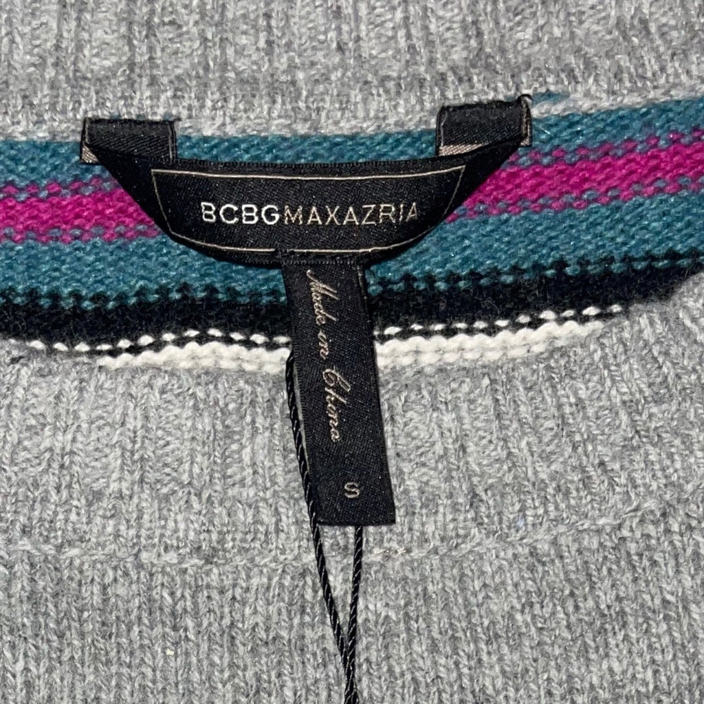 BCBGMAXAZRIA Cropped Oversized Sweater Size Small Merino Wool Blend NWT