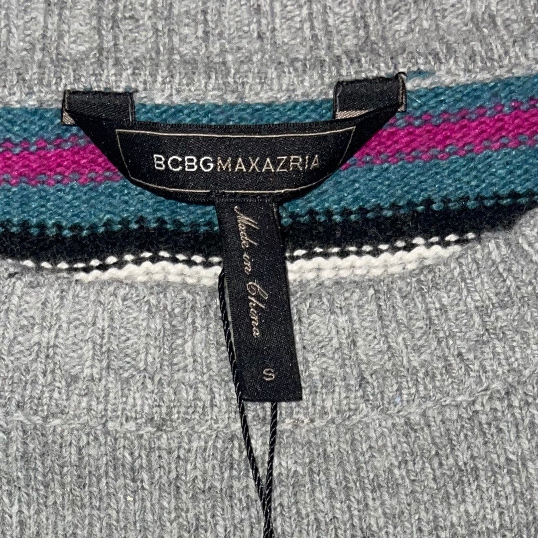 BCBGMAXAZRIA Cropped Oversized Sweater Size Small Merino Wool Blend NWT