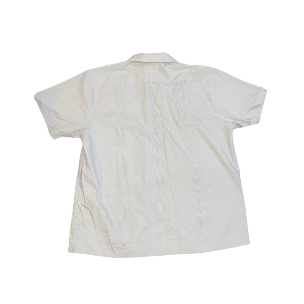 Havanera Co Mens Gray Guayabera Short Sleeve Shirt Size XL Cuban Vacation Beach