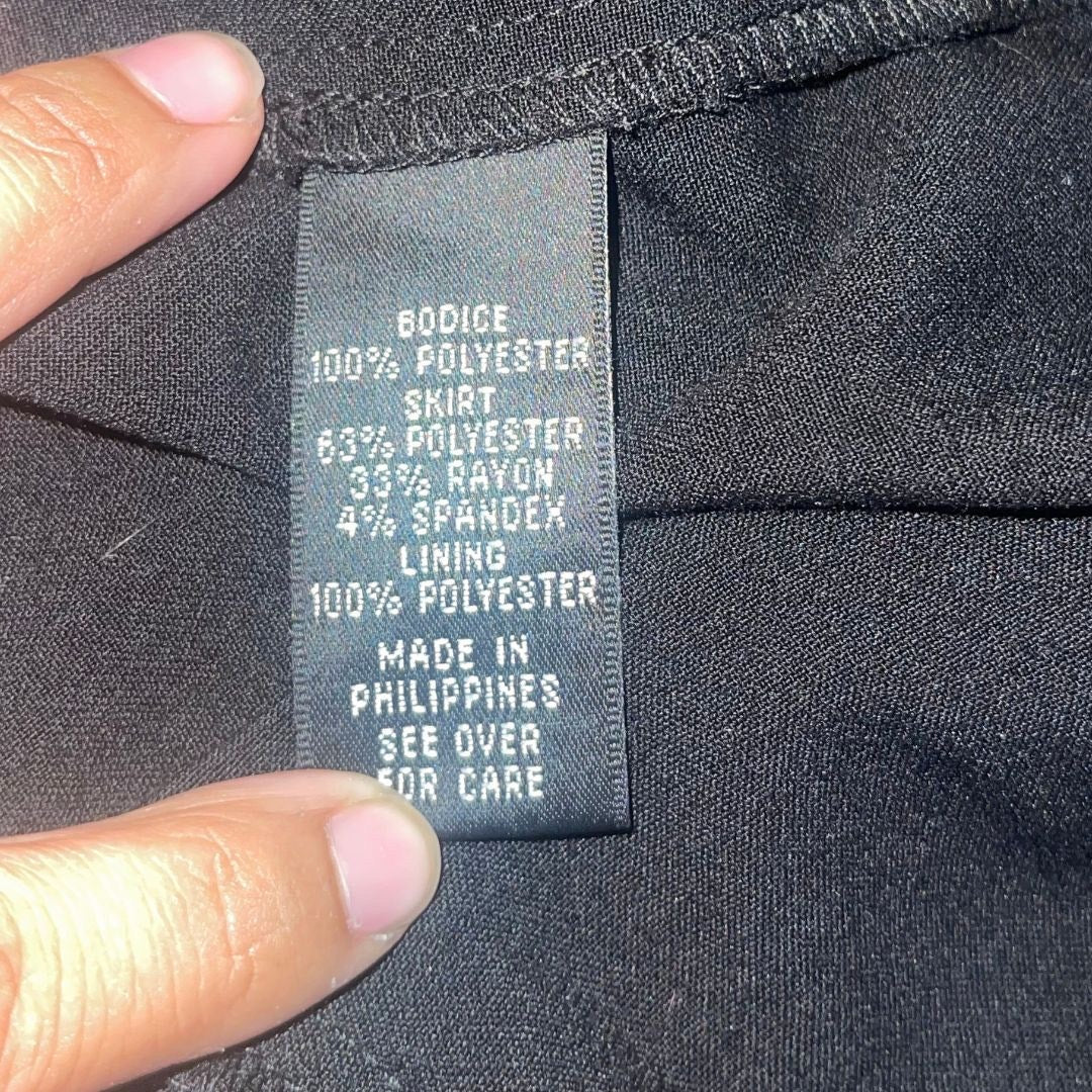 ALYX Black White Polka Dot Sleeveless Dress Bow Size 8P Rockabilly Classy Chic