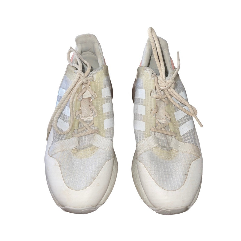 Adidas Womens ZX 2K Boost Sneakers Shoes White Blush Colorway Marathon Running