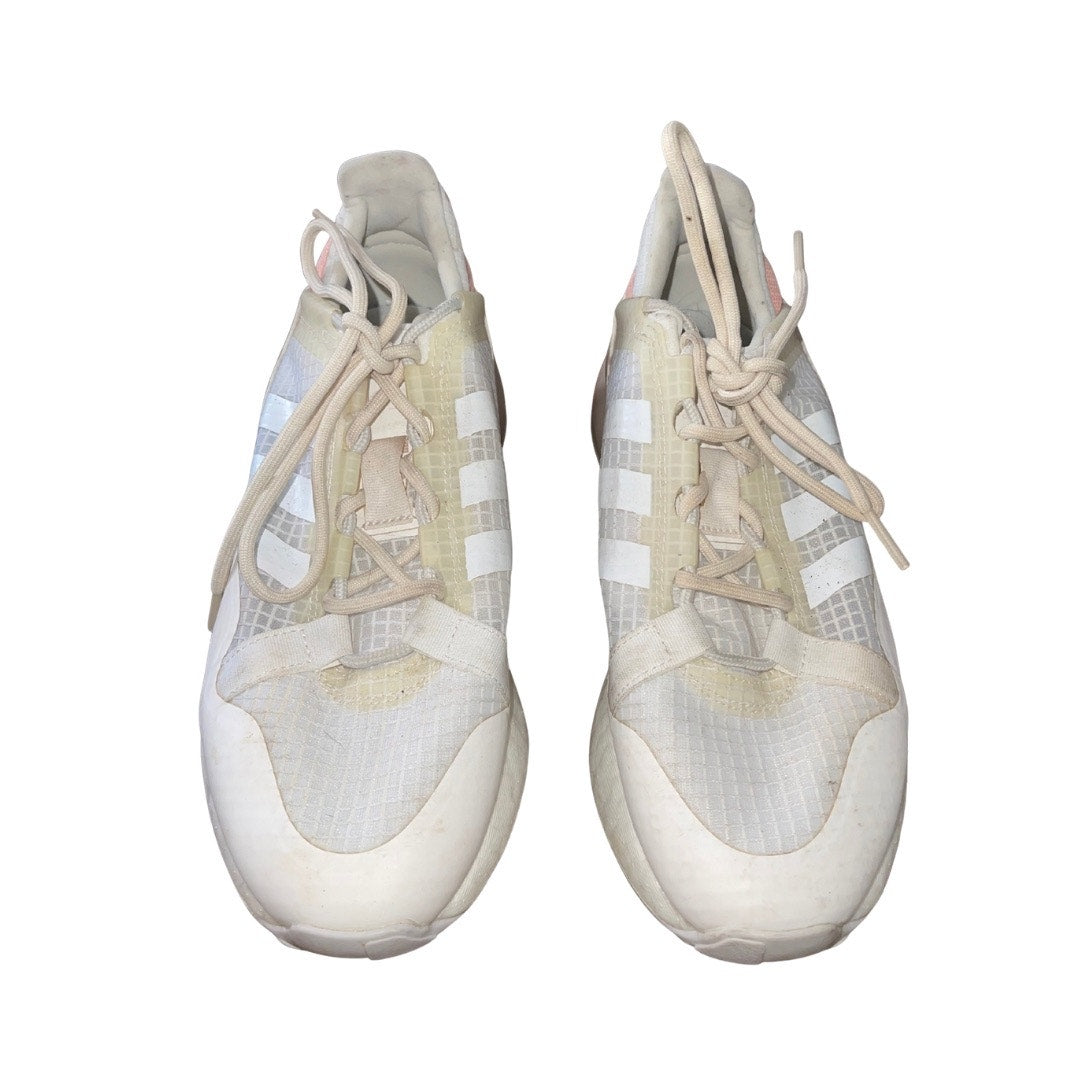 Adidas Womens ZX 2K Boost Sneakers Shoes White Blush Colorway Marathon Running