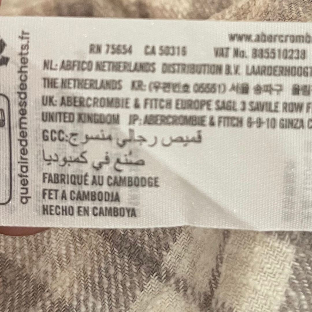 Abercrombie & Fitch Women Soft Collection Cropped Button Long Sleeve Flannel XS