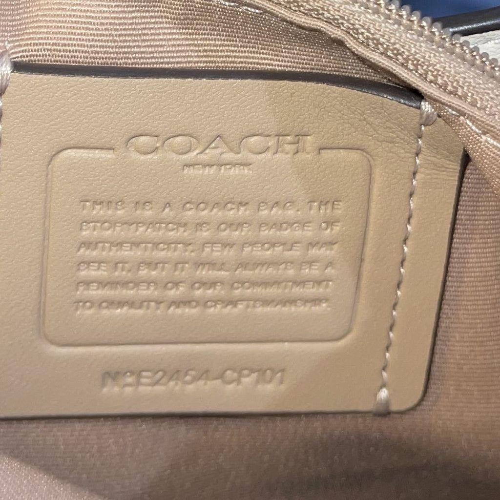 Coach Smooth Leather Penelope Shoulder Bag Chalk White Style CP101 Minimalist