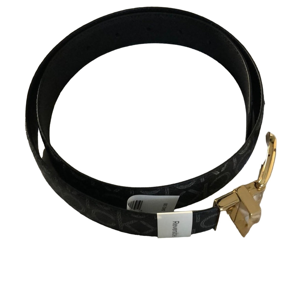 Calvin Klein CK Logo Belt Reversible Black Size Small NWT Career Casual