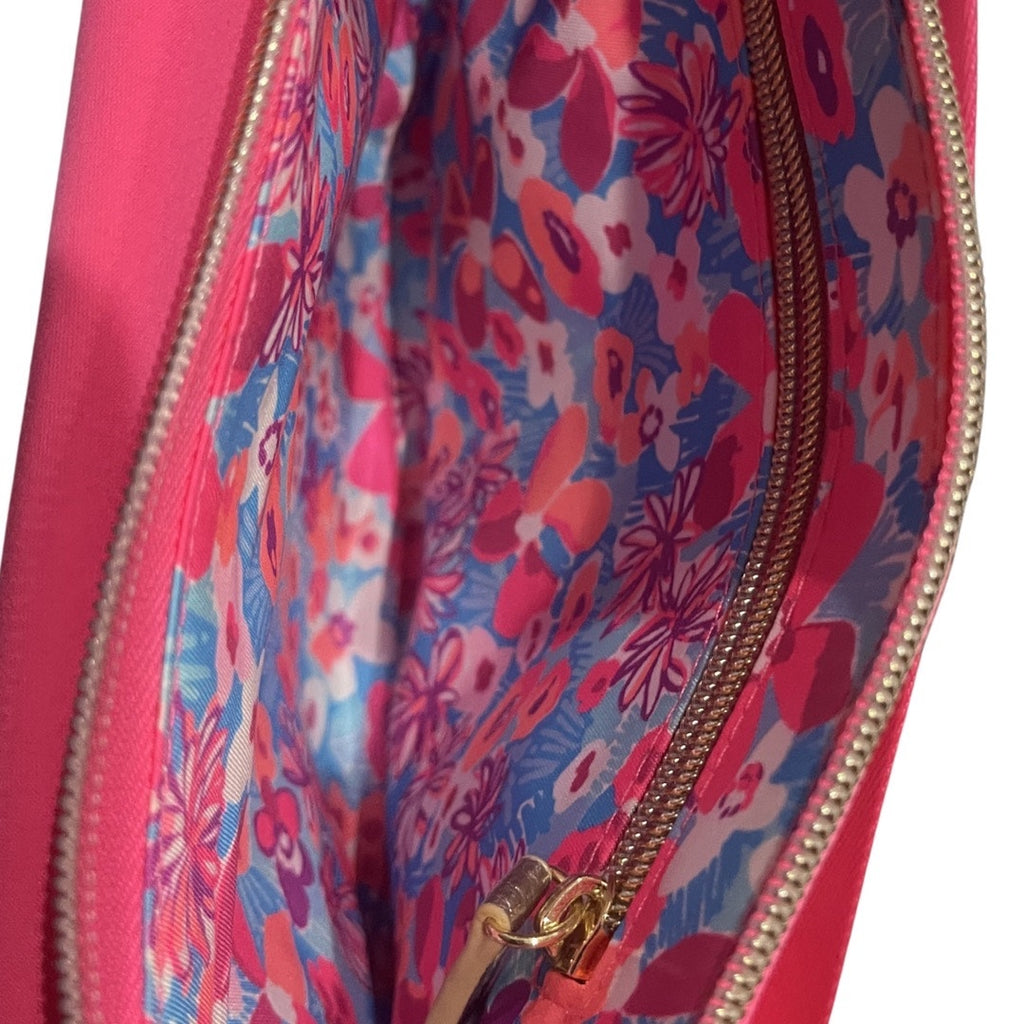 Lilly Pulitzer Giavanna Neoprene Hot Pink Crossbody Crescent Bag NEW Barbie