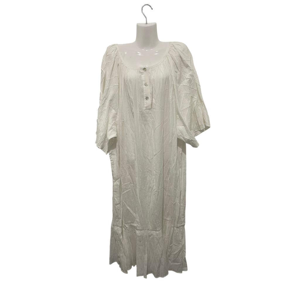 Channa Kaftan Gauze Plus Size Dress 5X Bohemian Resort Wear Crinkle Cotton NWT
