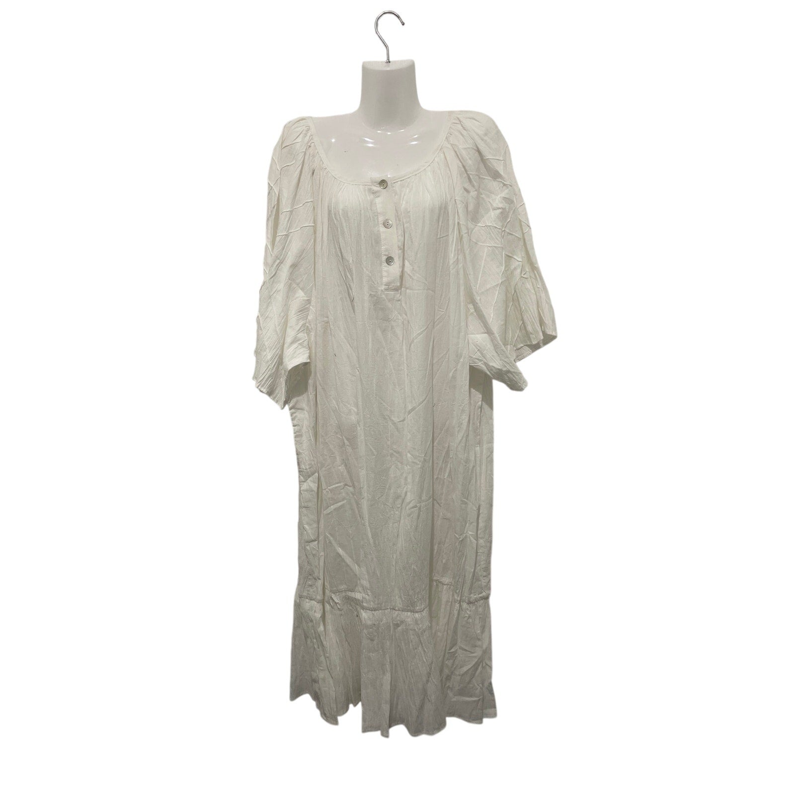 Channa Kaftan Gauze Plus Size Dress 5X Bohemian Resort Wear Crinkle Cotton NWT