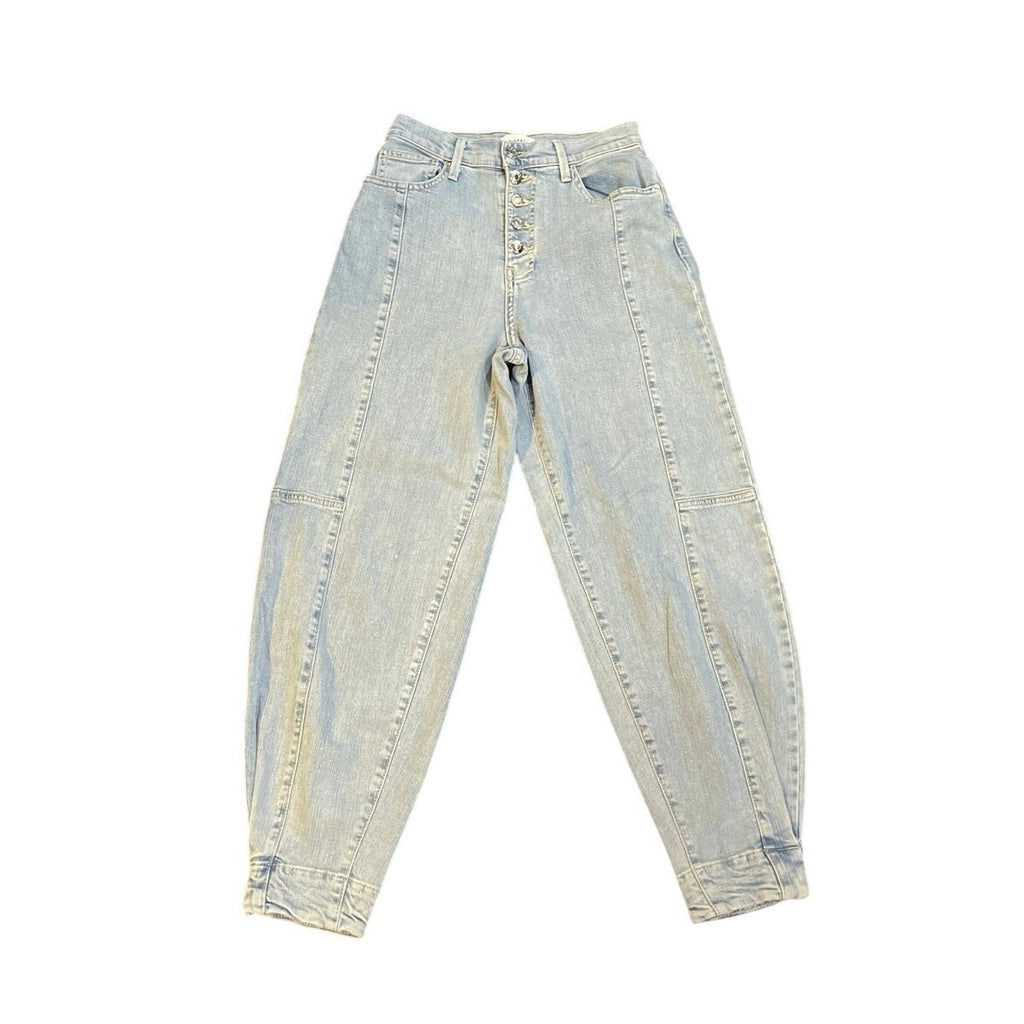 Pistola Silva High Rise Barrel Denim Jeans 25 Streetwear Casual Boho Artsy