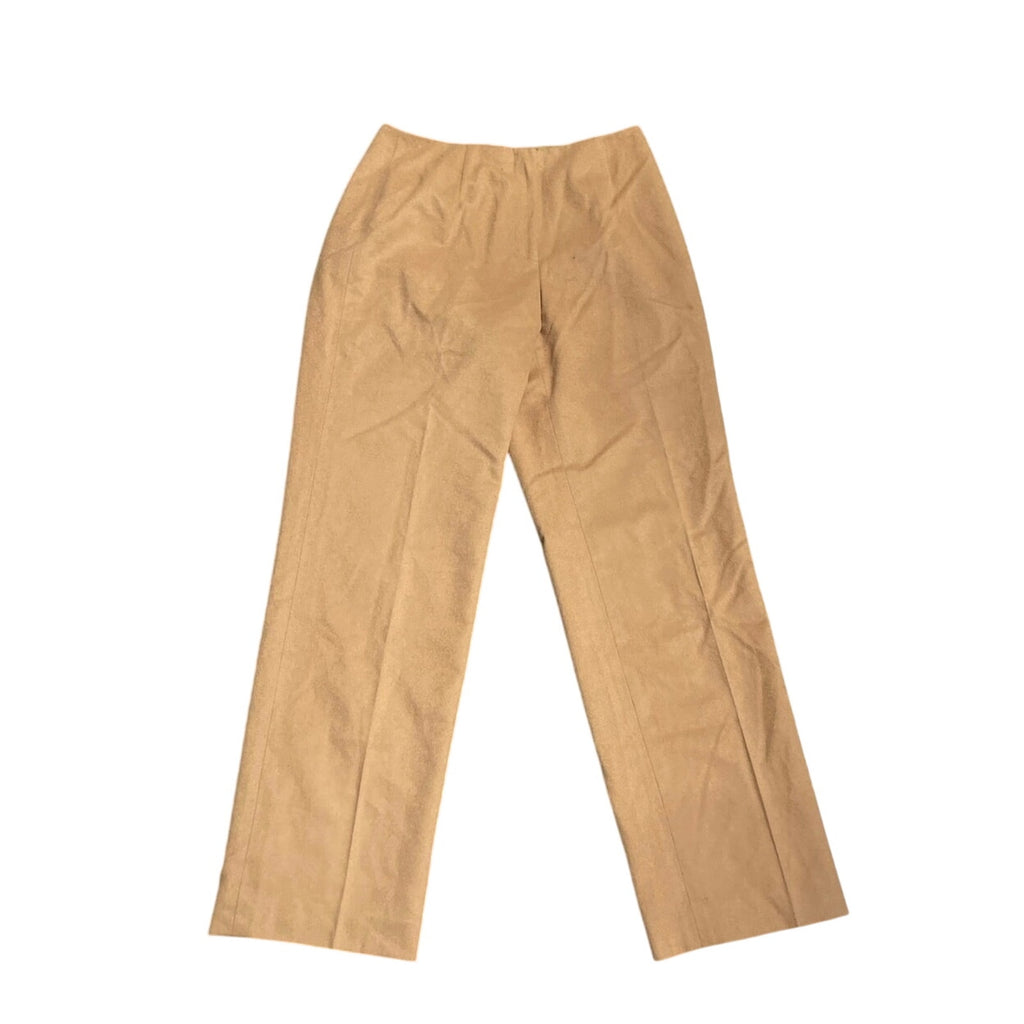 Ann Taylor Loft Tan Wool Blend Pants Mid Rise Wide Leg Size 6P Office Careerwear