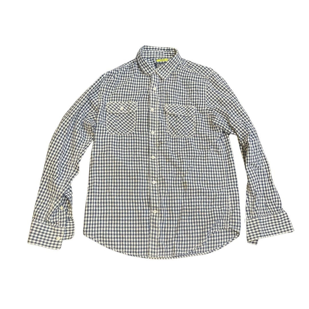 American Rag Slim Fit Gingham Plaid Long Sleeve Shirts SZ Medium Classic Casual