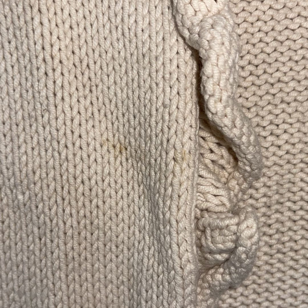 Max Studio Long Open Front Oatmeal Chunky Knit Cardigan Duster Medium Y2K Boho