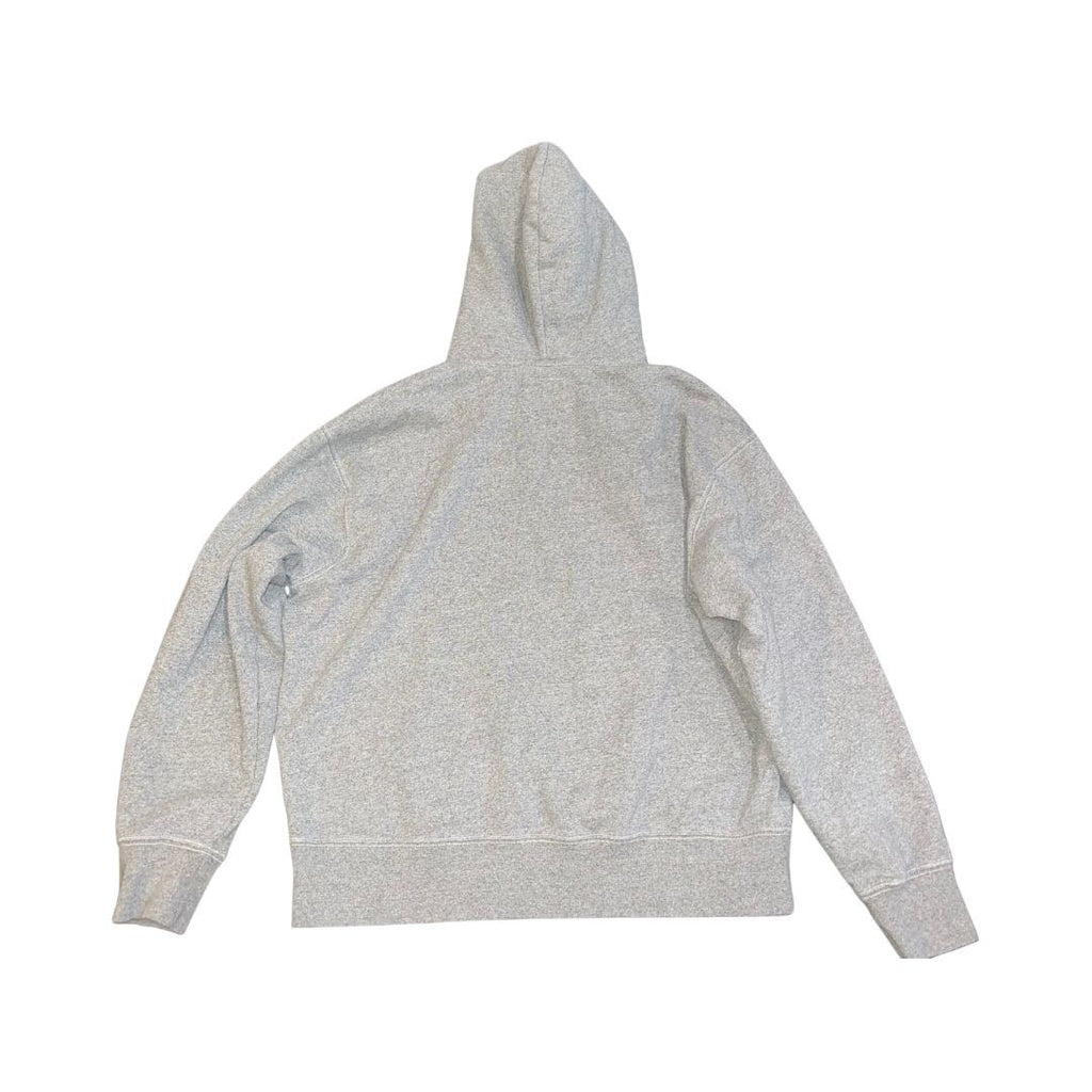 AE American Eagle Relaxed Fit Heavyweight Logo Hoodie Gray Size Large Casual