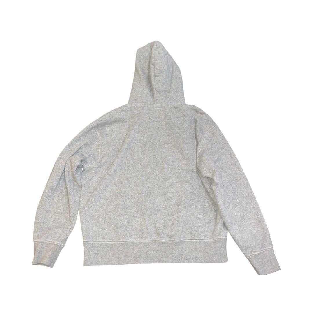 AE American Eagle Relaxed Fit Heavyweight Logo Hoodie Gray Size Large Casual