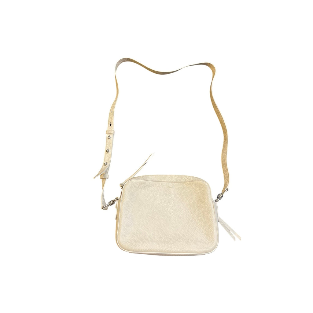 AllSaints Captain Pebble Leather Crossbody Camera Style Bag Sleek Quiet Luxury