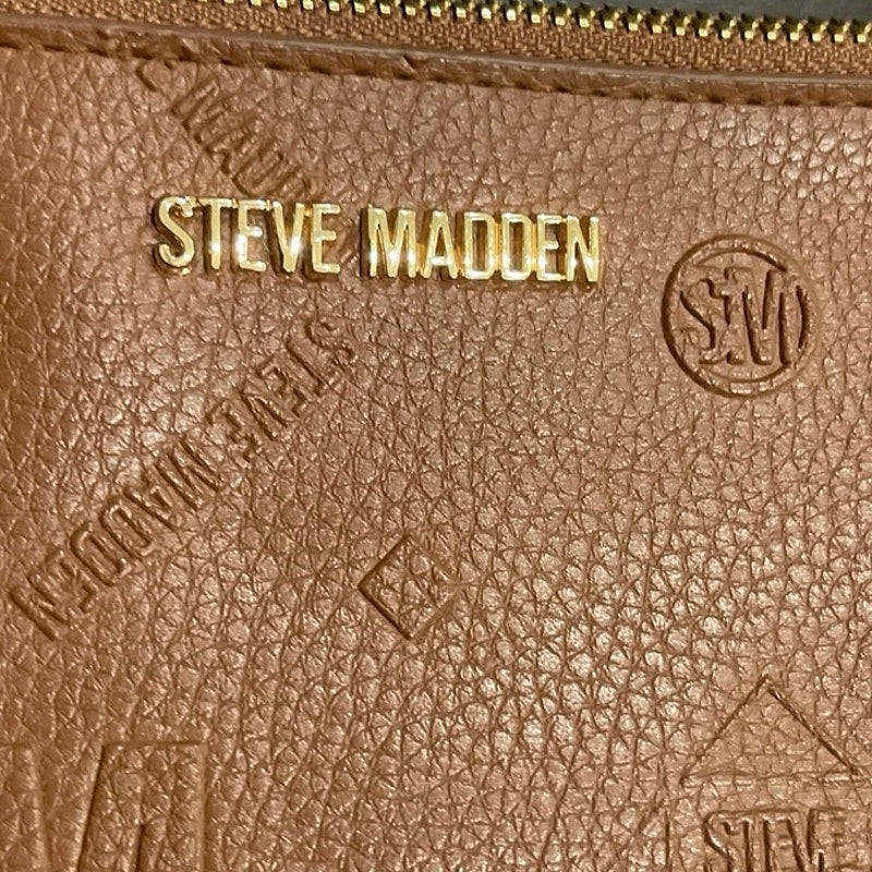 Steve Madden Blexi Tan Faux Leather Crossbody Bag Monogram Y2K Casual Everyday