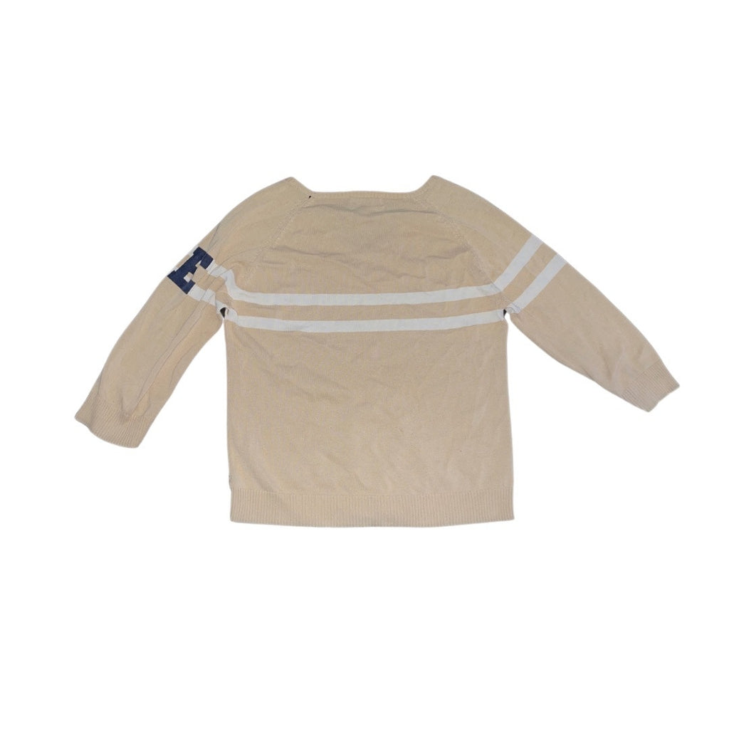 Esprit V-neck Long Sleeve E Patch Sweater Knit Light preppy Size Small