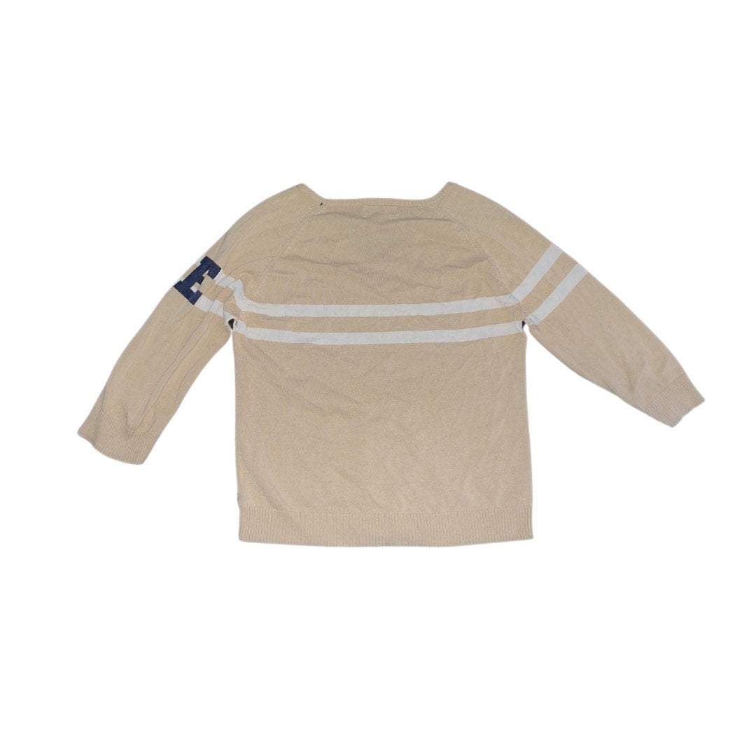 Esprit V-neck Long Sleeve E Patch Sweater Knit Light preppy Size Small