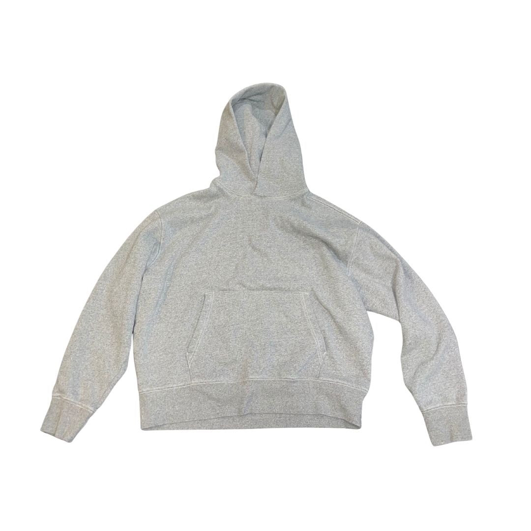 AE American Eagle Relaxed Fit Heavyweight Logo Hoodie Gray Size Large Casual