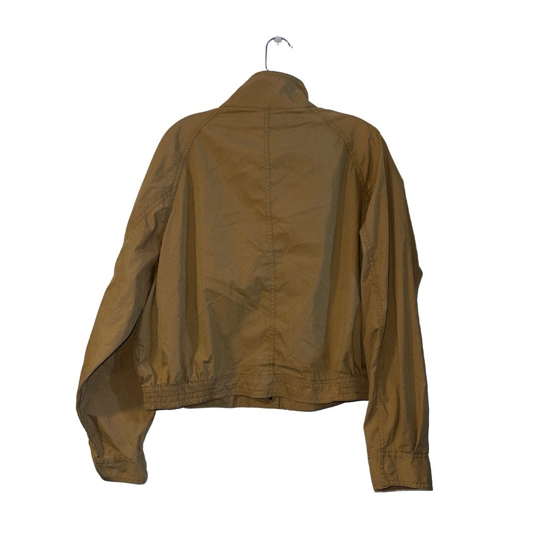 Supplies Utility Cotton Canvas Jacket Tan SZ Large Lightweight Stand Collar Y2K