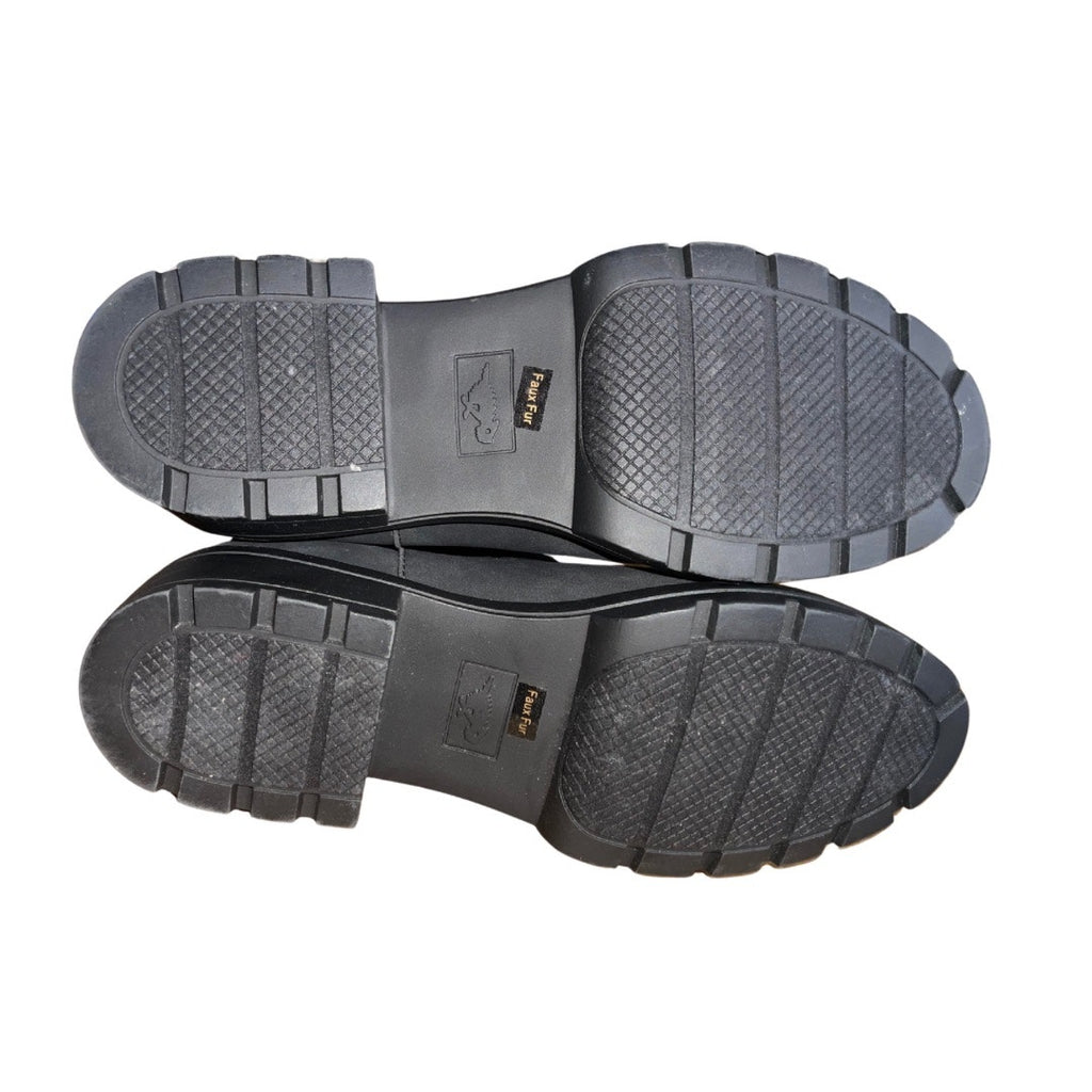 Rocket Dog Idea Black Faux Suede Fur Boots Size 10 NWOT