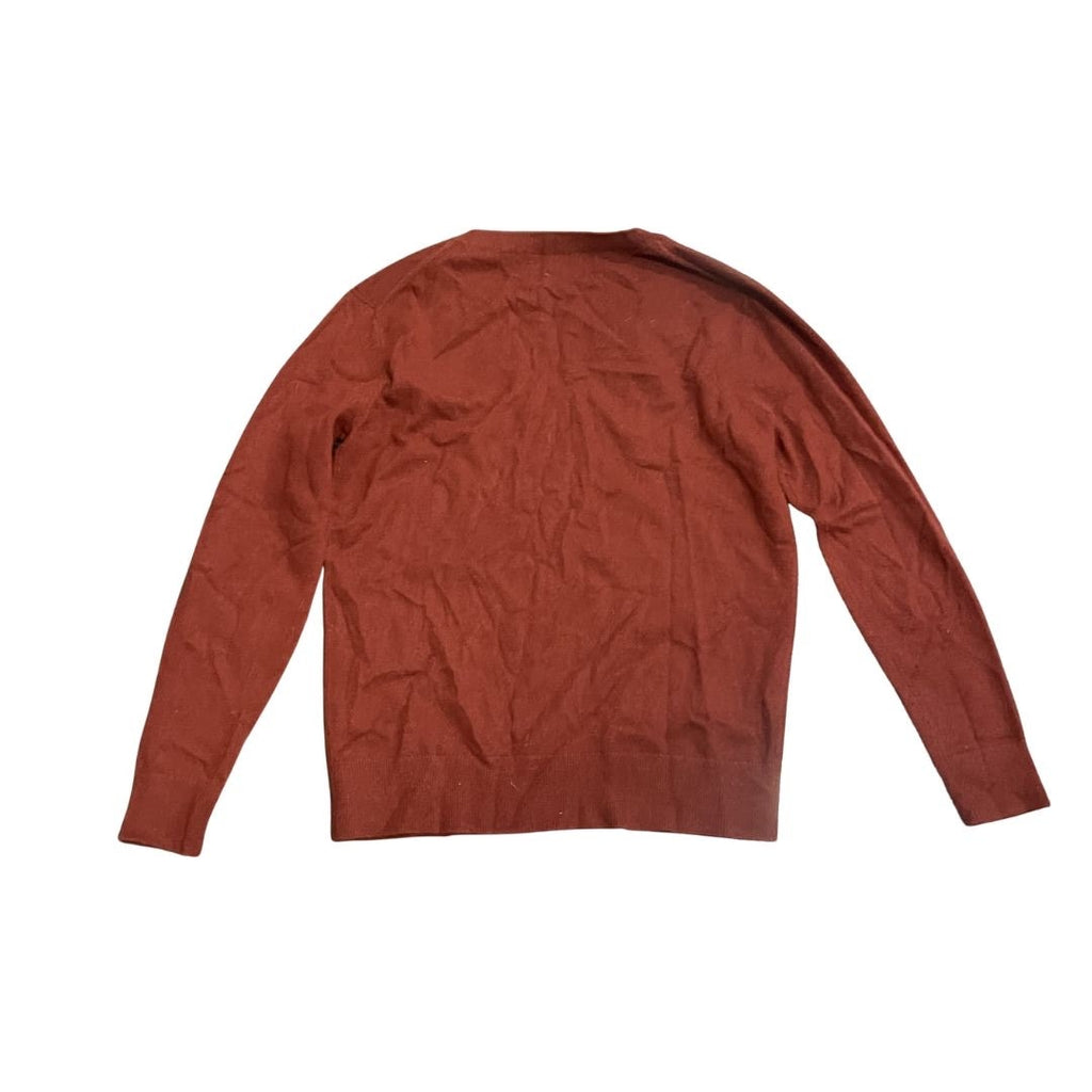 Vince Cashmere V-Neck Sweater Earthy Red Size XS Preppy Academia Casual Chic