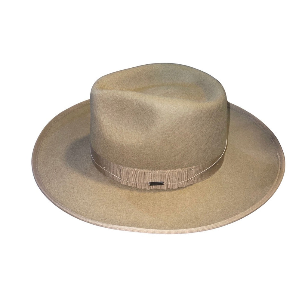 Brixton Reno Fedora Hat Adjustable Unisex Dune Large 100% Australian Wool Felt