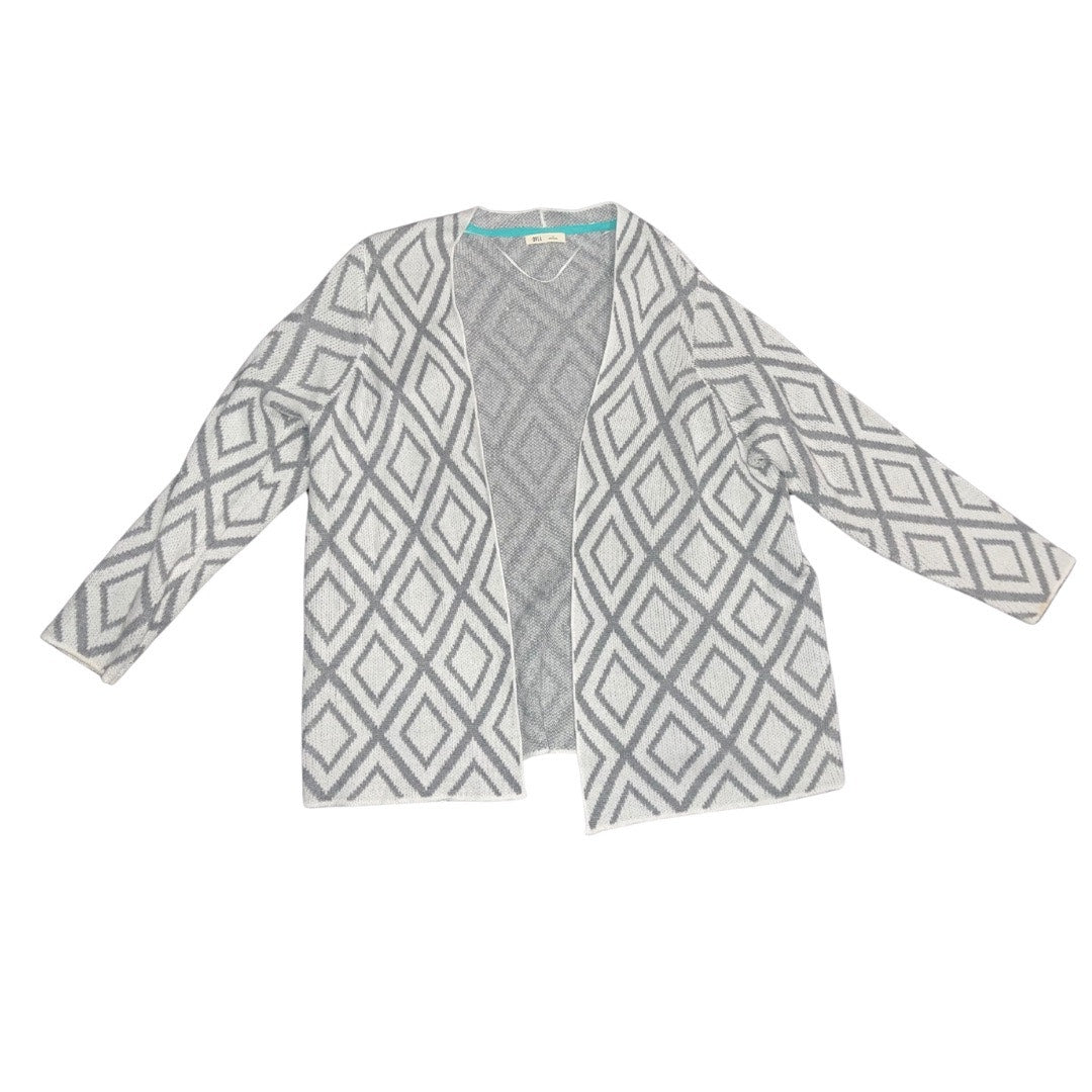 OVLA gray and white Cardigan Sweater Plus Size 1X