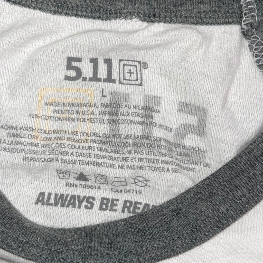 5.11 Snake Sledge Raglan T-Shirt Size Large Tactical Utility Raglan Sleeves