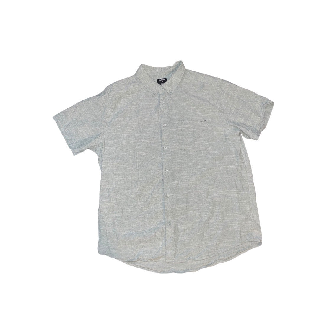 Hurley Mens Button up Short Sleeve Shirt Size XL Beach Nautical Surf Casual