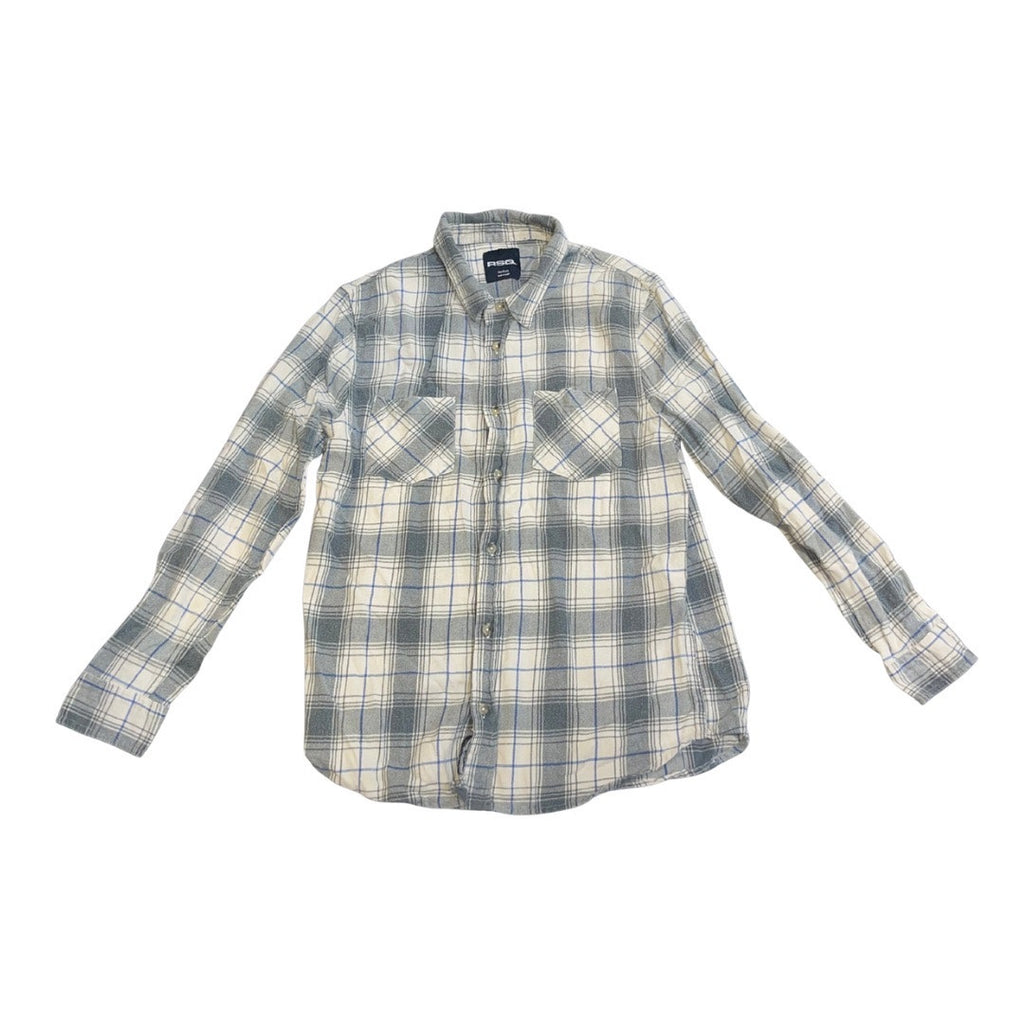 RSQ Plaid Flannel Long Sleeve Button Up Shirt SZ M Streetwear Casual Skater