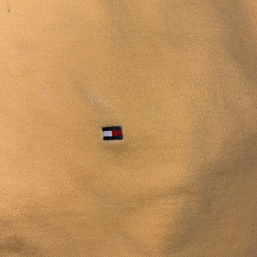 Tommy HIlfiger Logo Slim Fit Polo Size XL Yellow Business Casual Preppy Cotton