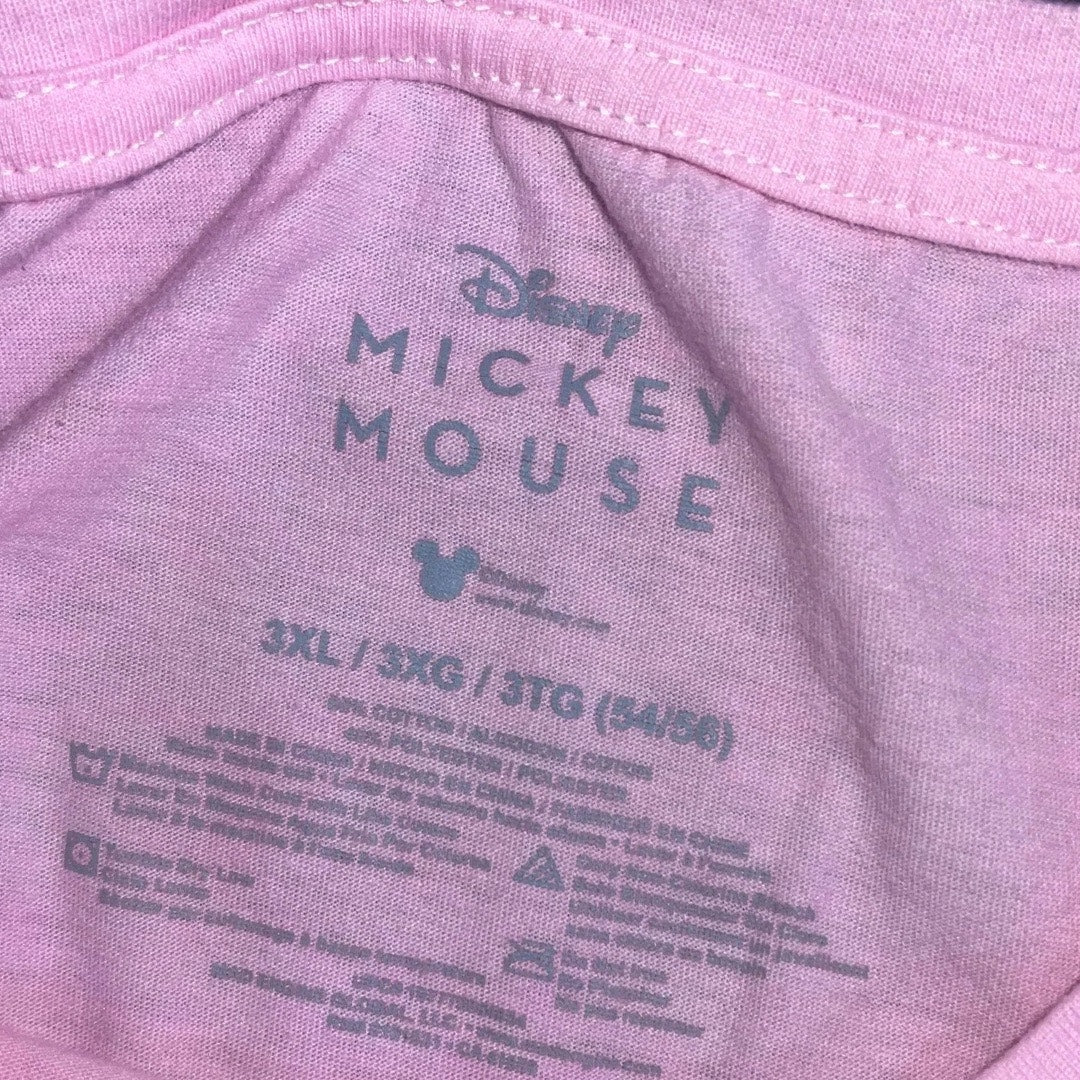 Disney Mickey Mouse Pink Tie Dye Graphic Tee Plus T-Shirt Size 3XL Disneyland