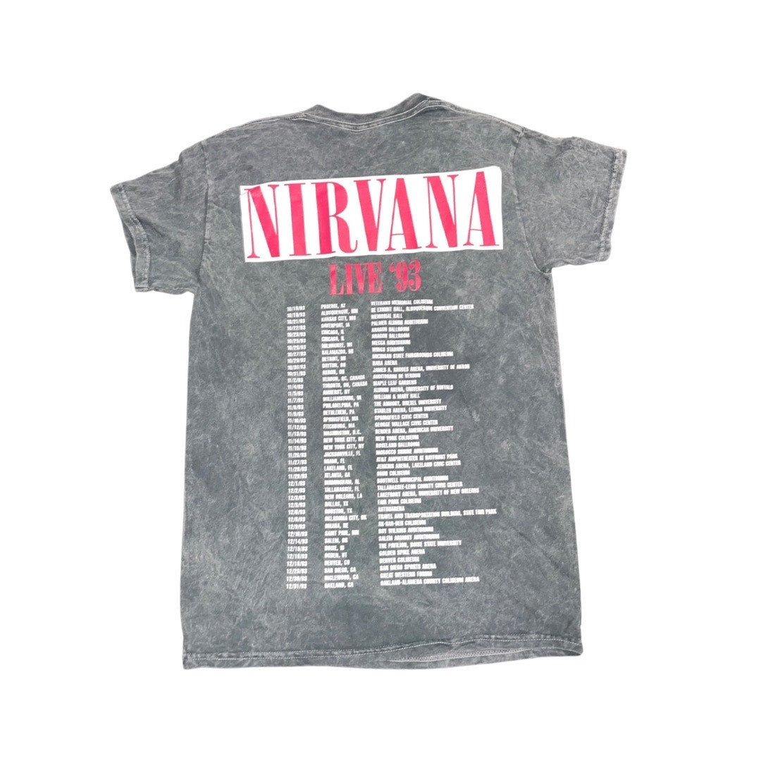 Nirvana Vintage Live 93 Tour Merch T-Shirt 100% Cotton Size Small