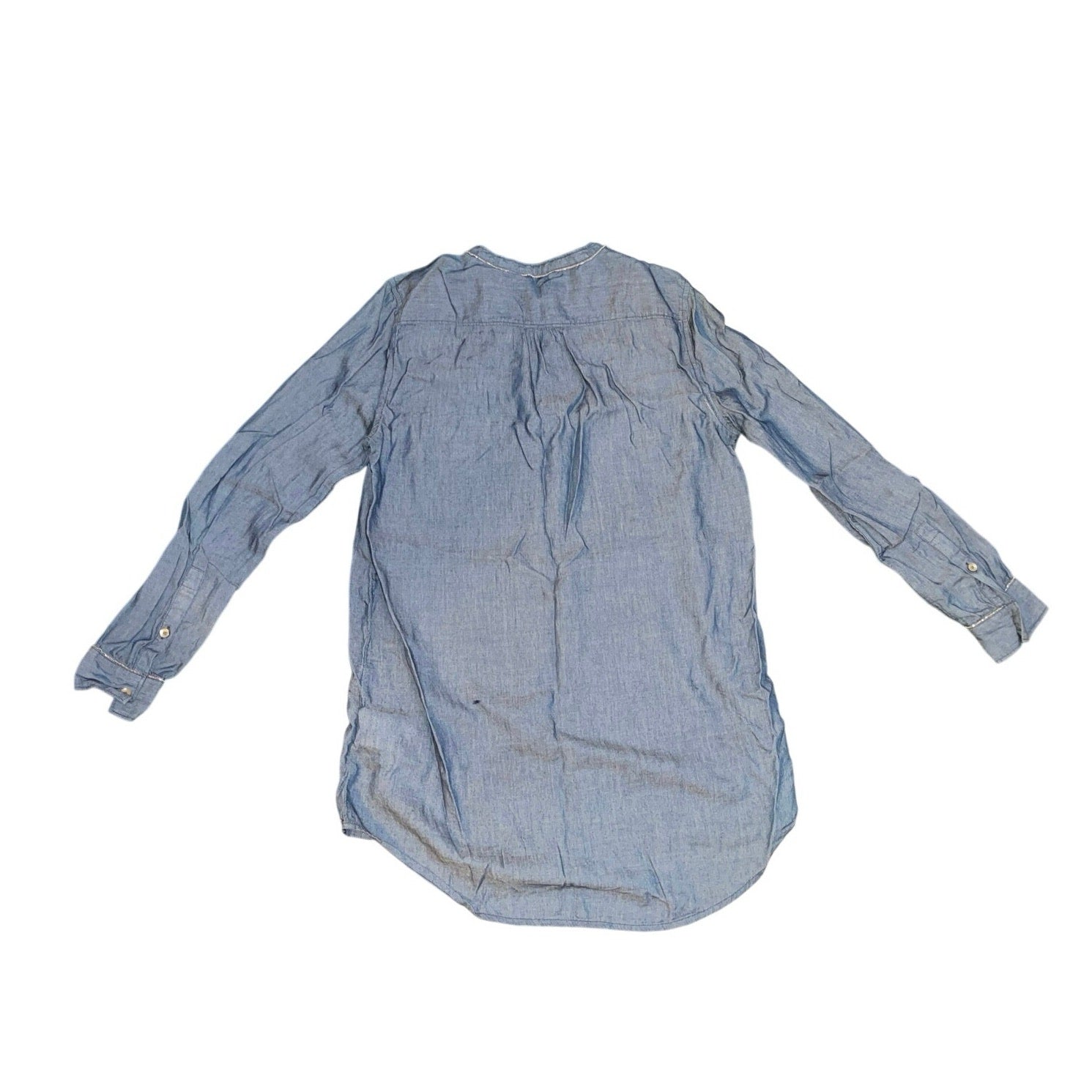 Calvin Klein Blue "Denim" Style Tunic Blouse Size Small