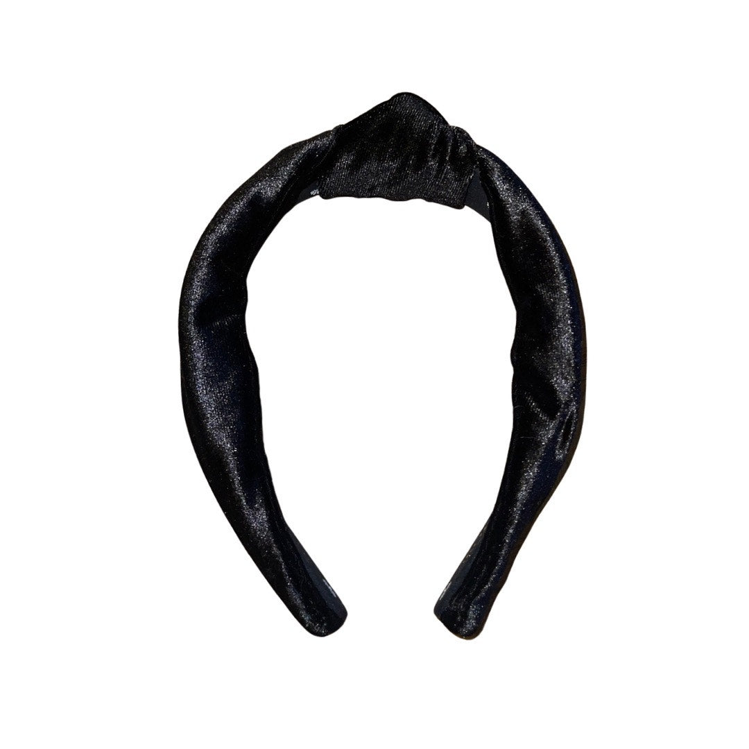 Lele Sadoughi Black Velvet Classic Knotted Headband Hair Accessories