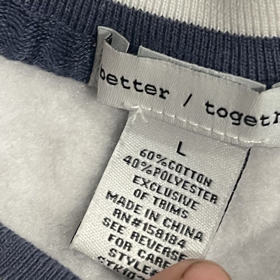 Better / Together Sweatpants set Crewneck Good Vibes Size Large Loungewear Cozy