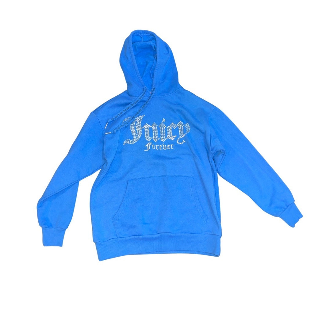 Juicy Couture Forever 21 Collaboration Rhinestone Pullover Hoodie Size Small Y2K